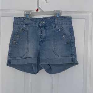 LEI denim high waisted shirt